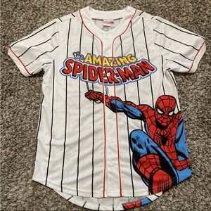 Marvel The Amazing Spider-Man #62 White Pinstriped Baseball Jersey ~ Adult M